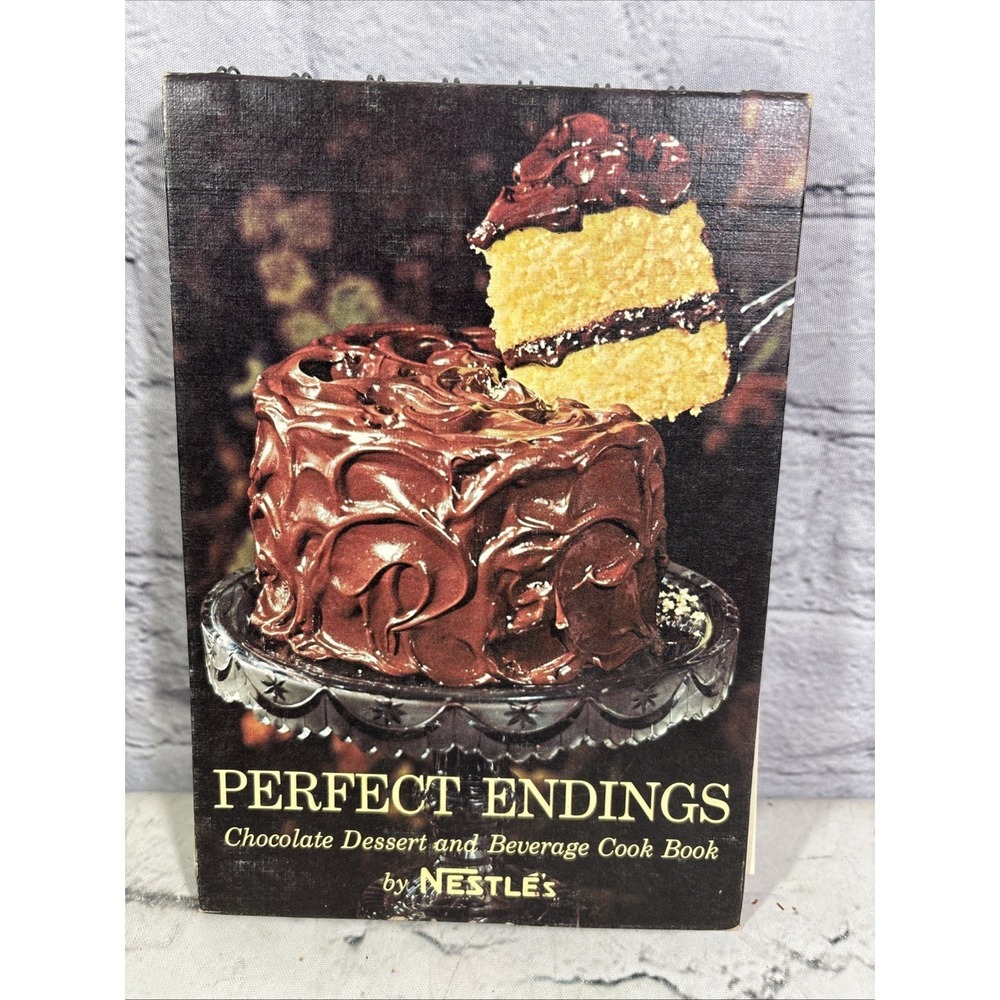 Vintage 1962 Nestle's Perfect Endings Chocolate & Beverage Cook Book Spiral HC